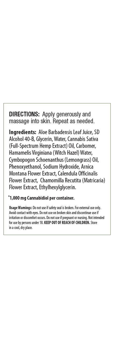 CBD Gel 1000mg: Arnica